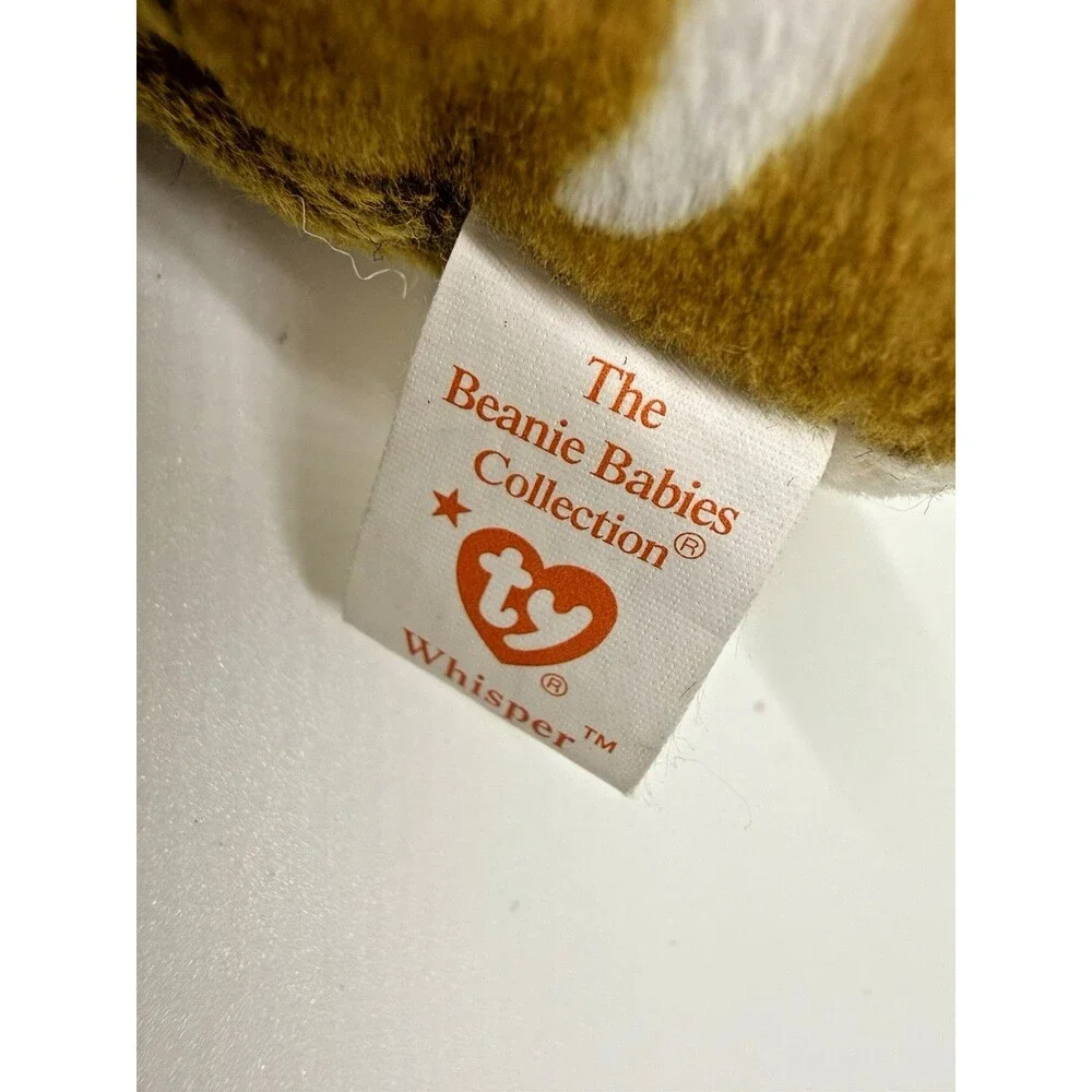 TY Beanie Baby Whisper Deer Plush 1998 Retired Brown Stuffed Toy New No Tags